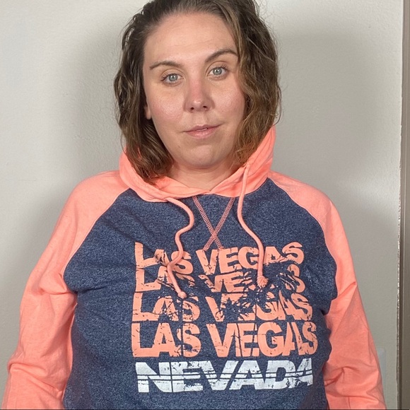 Neon and grey baseball tee hoodie. Soft and comfy - Picture 6 of 6